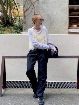 「THE SHINZONE（ザ　シンゾーン）のアイテム（パンツ）」を使った、SIZUさん（レディース・156cm）の秋コーディネート