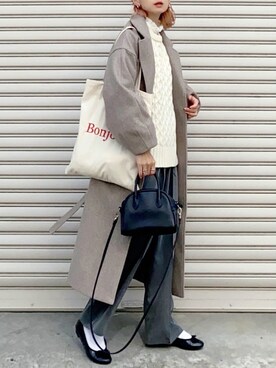 「notch.（ノッチ）のアイテム（その他アウター）」を使った、SIZUさん（レディース・156cm）の秋コーディネート