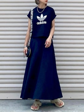 「アイテム（ポーチ）」を使った、SIZUさん（レディース・156cm）の夏コーディネート