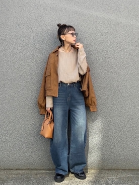 「アイテム（ブルゾン）」を使った、SIZUさん（レディース・156cm）の秋コーディネート