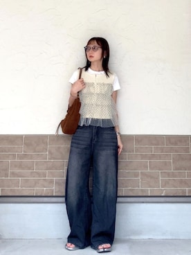 「PAES（ペイズ）のアイテム」を使った、SIZUさん（レディース・156cm）の夏コーディネート