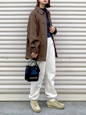「MACKINTOSH PHILOSOPHY（ﾏｯｷﾝﾄｯｼｭ ﾌｨﾛｿﾌｨｰ）のアイテム」を使った、SIZUさん（レディース・156cm）の冬コーディネート