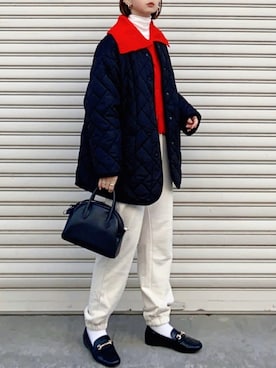 「GRL（グレイル）のアイテム（その他アウター）」を使った、SIZUさん（レディース・156cm）の冬コーディネート