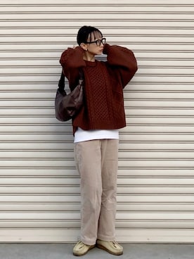 「アイテム（その他シューズ）」を使った、SIZUさん（レディース・156cm）の秋コーディネート