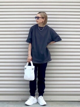 「THE STANDARD（ザスタンダード）のアイテム」を使った、SIZUさん（レディース・156cm）の夏コーディネート