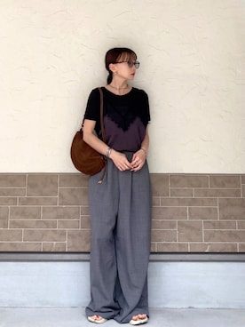 「ROSE BUD（ローズバッド）のアイテム」を使った、SIZUさん（レディース・156cm）の夏コーディネート