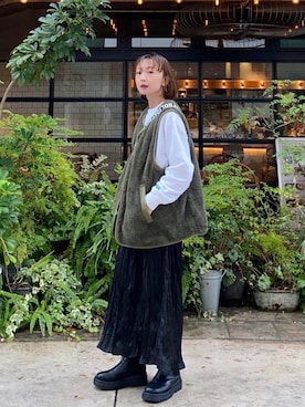 「ARMY TWILL（アーミーツイル）のアイテム（その他アウター）」を使った、SIZUさん（レディース・156cm）の秋コーディネート
