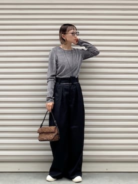 「アイテム（サングラス）」を使った、SIZUさん（レディース・156cm）の秋コーディネート