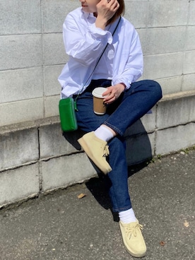 「はじめましてコーデ」｜「アイテム（財布/小物）」を使った、SIZUさん（レディース・156cm）の春コーディネート