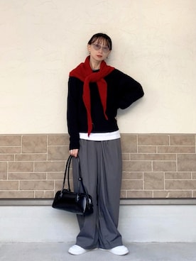 「Chiina（チーナ）のアイテム」を使った、SIZUさん（レディース・156cm）の冬コーディネート