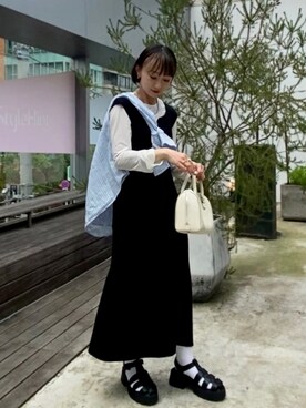 「UNIQLO（ユニクロ）のアイテム（ワンピース/ドレス）」を使った、SIZUさん（レディース・156cm）の春コーディネート