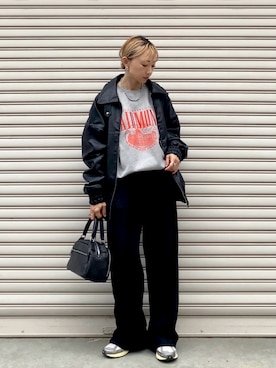 「tiptop（ティップトップ）のアイテム（ブルゾン）」を使った、SIZUさん（レディース・156cm）の秋コーディネート