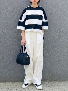 「ボストンバッグ」｜SIZUさん（レディース・156cm）の春コーディネート