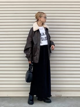 「cepo（セポ）のアイテム（アクセサリー）」を使った、SIZUさん（レディース・156cm）の秋コーディネート