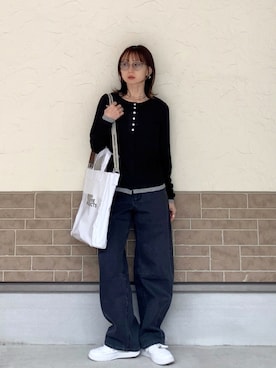 「notch.（ノッチ）のアイテム」を使った、SIZUさん（レディース・156cm）の春コーディネート