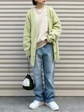 「apres jour（アプレジュール）のアイテム（パンツ）」を使った、SIZUさん（レディース・156cm）の冬コーディネート