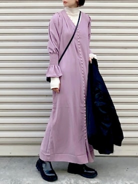 「GRL（グレイル）のアイテム（MA-1）」を使った、SIZUさん（レディース・156cm）の冬コーディネート