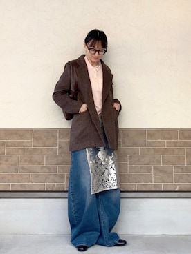 「Dior（ディオール）のアイテム」を使った、SIZUさん（レディース・156cm）の冬コーディネート