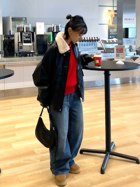 「ORiental TRaffic（オリエンタルトラフィック）のアイテム」を使った、SIZUさん（レディース・156cm）の冬コーディネート