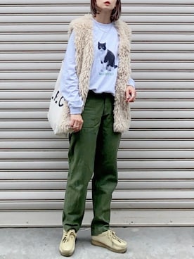 「GLOSTER（グロスター）のアイテム」を使った、SIZUさん（レディース・156cm）の夏コーディネート
