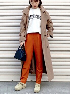 「moment+（モーメントプラス）のアイテム（ジャケット/アウター）」を使った、SIZUさん（レディース・156cm）の冬コーディネート