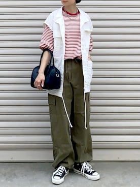 「ボストンバッグ」｜SIZUさん（レディース・156cm）の春コーディネート