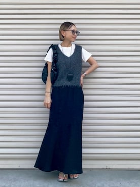 「アイテム（ハイライト/シェーディング）」を使った、SIZUさん（レディース・156cm）の夏コーディネート