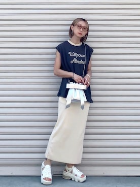 「Ray BEAMS（レイビームス）のアイテム」を使った、SIZUさん（レディース・156cm）の夏コーディネート
