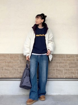 「ORiental TRaffic（オリエンタルトラフィック）のアイテム」を使った、SIZUさん（レディース・156cm）の冬コーディネート