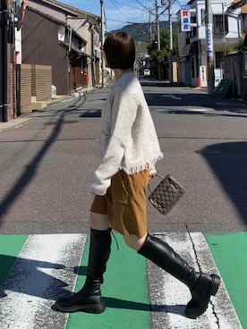 「PHILLY（フィリー）のアイテム（パンツ）」を使った、SIZUさん（レディース・156cm）の秋コーディネート