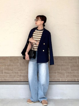 「アイテム（チーク）」を使った、SIZUさん（レディース・156cm）の春コーディネート