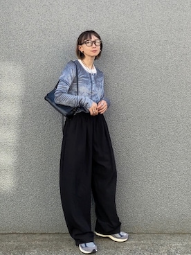 「アイテム（メガネ）」を使った、SIZUさん（レディース・156cm）の秋コーディネート
