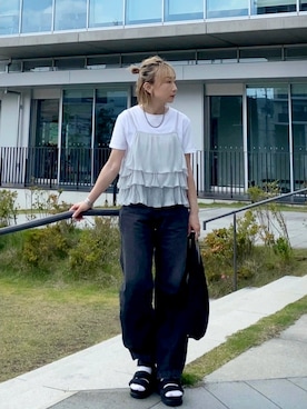 SIZUさんの「MM6 Maison Margiela ジャパニーズバッグスモール」を使ったコーディネート
