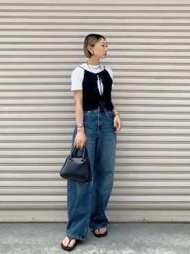 「アイテム（キャミソール）」を使った、SIZUさん（レディース・156cm）の夏コーディネート