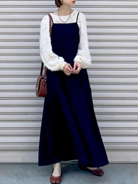 「LAUIR（ラウアー）のアイテム（シャツ/ブラウス）」を使った、SIZUさん（レディース・156cm）の春コーディネート