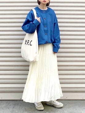 「Simplicite（サンプリシテ）のアイテム」を使った、SIZUさん（レディース・156cm）の冬コーディネート