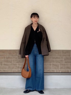 「POLO BCS（ポロ ビーシーエス）のアイテム」を使った、SIZUさん（レディース・156cm）の冬コーディネート