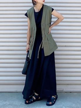 「URBAN RESEARCH Sonny Label（アーバンリサーチサニーレーベル）のアイテム（ワンピース/ドレス）」を使った、SIZUさん（レディース・156cm）の夏コーディネート