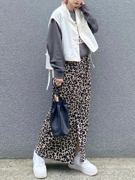 「GRL（グレイル）のアイテム（ベスト）」を使った、SIZUさん（レディース・156cm）の秋コーディネート