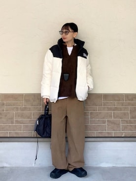 「Re:EDIT（リエディ）のアイテム」を使った、SIZUさん（レディース・156cm）の冬コーディネート