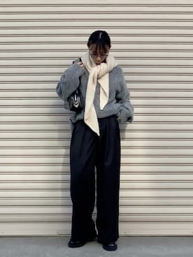 「アイテム（サングラス）」を使った、SIZUさん（レディース・156cm）の冬コーディネート