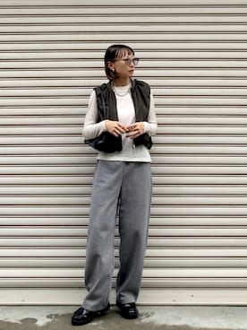 「アイテム（サングラス）」を使った、SIZUさん（レディース・156cm）の秋コーディネート