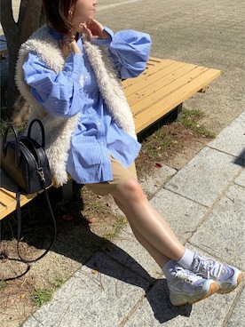 「reca（レカ）のボリューム袖タックブラウス（シャツ/ブラウス）」を使った、SIZUさん（レディース・156cm）の秋コーディネート