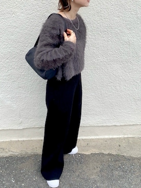 「アイテム（ピアス（両耳用））」を使った、SIZUさん（レディース・156cm）の冬コーディネート