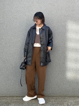 「アイテム（ブルゾン）」を使った、SIZUさん（レディース・156cm）の秋コーディネート