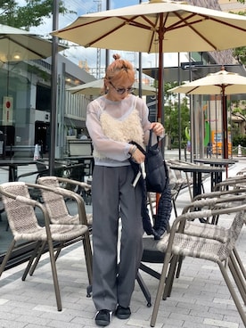 「アイテム（キャミソール）」を使った、SIZUさん（レディース・156cm）の秋コーディネート
