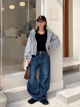 「HARE（ハレ）のアイテム」を使った、SIZUさん（レディース・156cm）の秋コーディネート