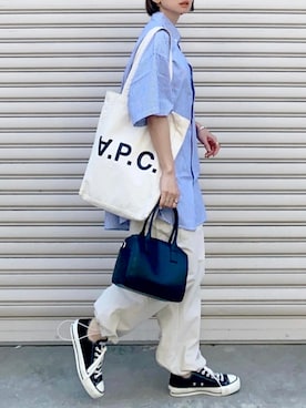 「ボストンバッグ」｜SIZUさん（レディース・156cm）の春コーディネート