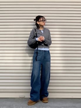 「アイテム（口紅/リップティント/グロス）」を使った、SIZUさん（レディース・156cm）の冬コーディネート