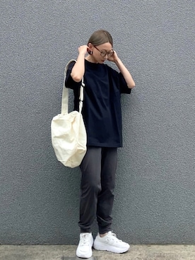 「THE STANDARD（ザスタンダード）のアイテム」を使った、SIZUさん（レディース・156cm）の夏コーディネート